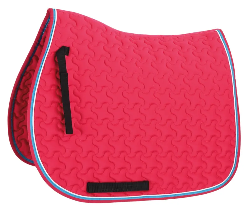 Shires ARMA Deluxe Saddlecloth - Pink/Bright Blue